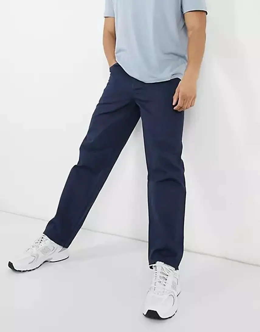 ASOS DESIGN baggy jeans in navy