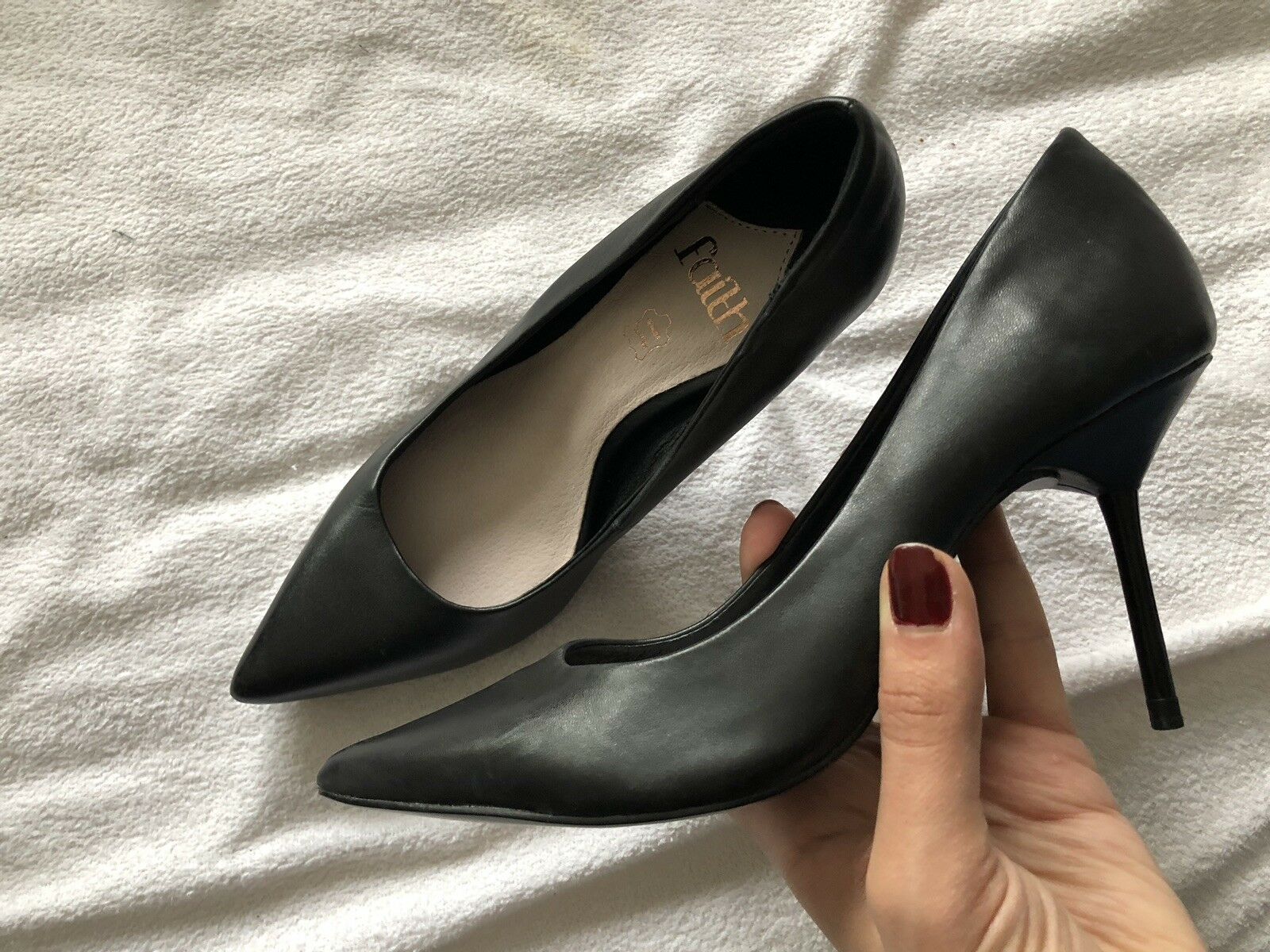 New leather stiletto Shoes Size 7. Brand New. Classic Style. #faith