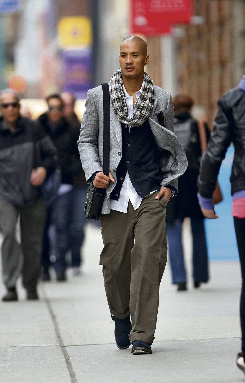 men's wide-leg pants with blazer