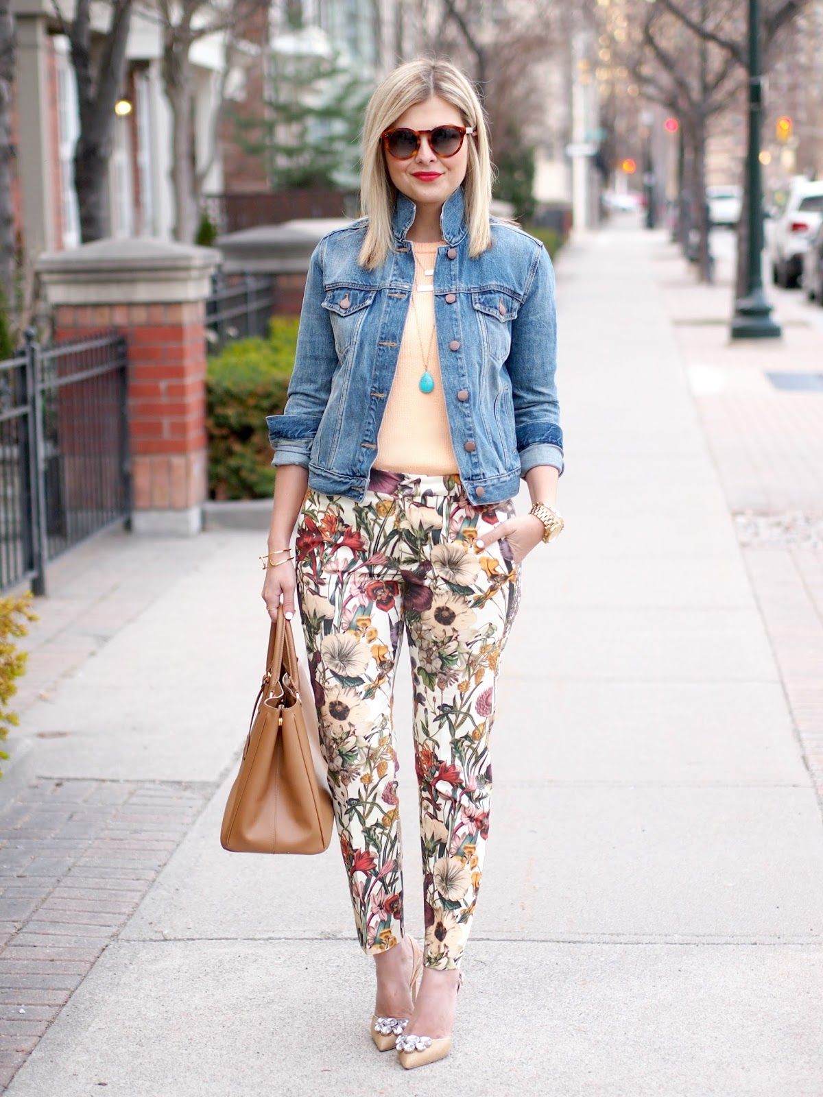 floral printed trousers