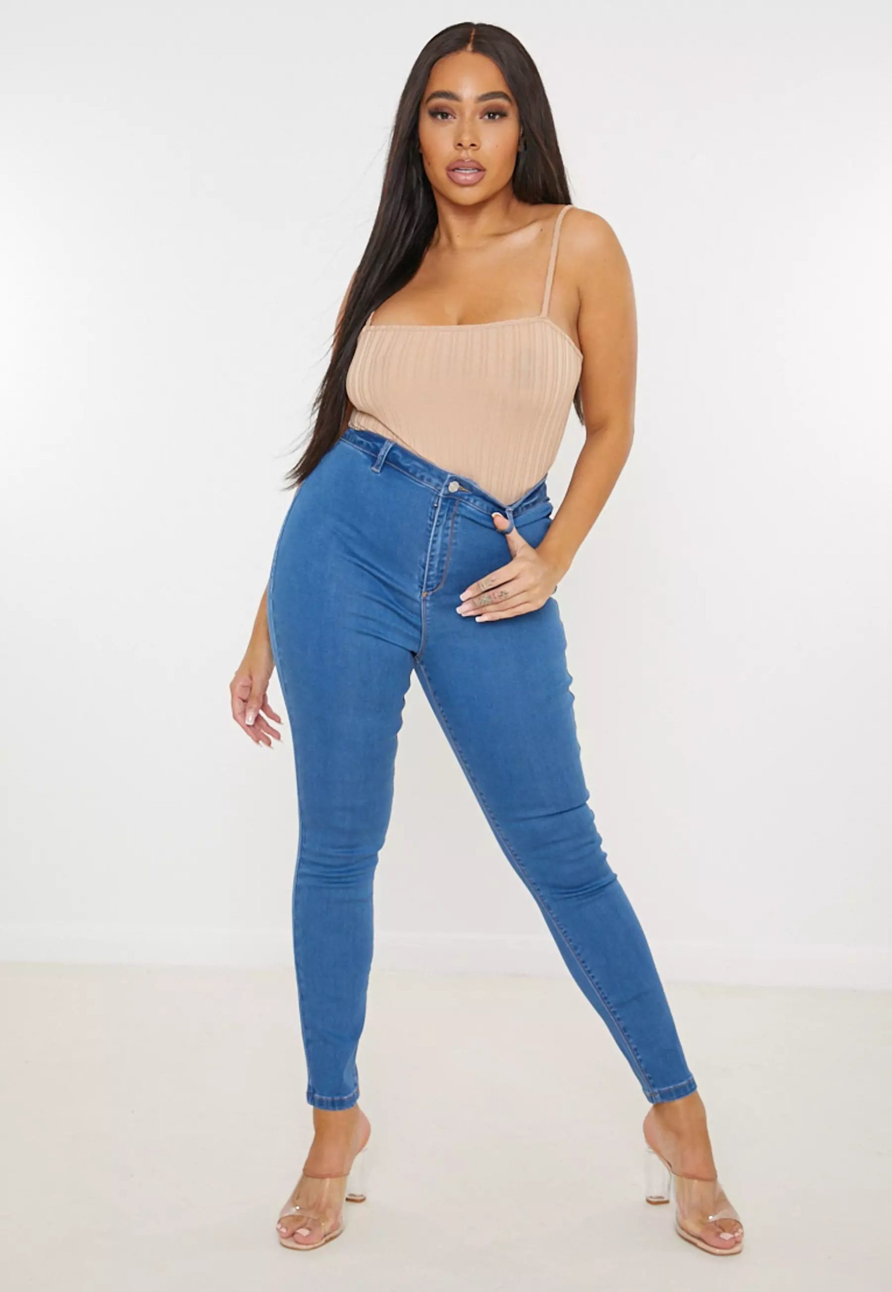 plus size blue vice highwaisted skinny jeans